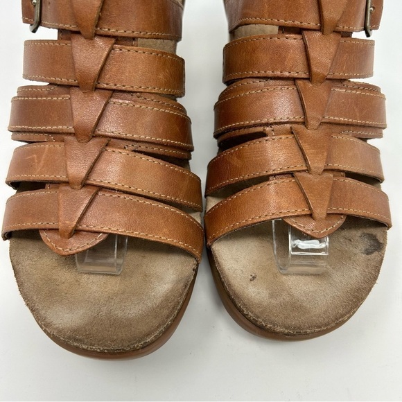 Dansko Dina Brown Woven Leather Strappy Slip On Heeled Sandals Size 39 - Picture 5 of 12